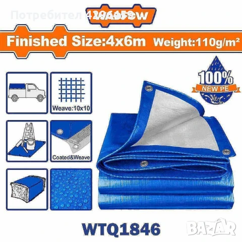 Платнища / Покривала водоотблъскващи с UV защита от 6м2 до 44м2 WADFOW, снимка 8 - Градинска техника - 51388891