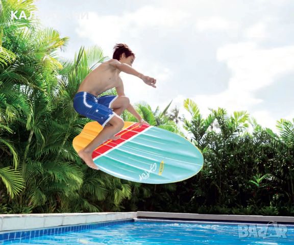 Надуваема дъска за сърф INTEX Surf'S UP Mats, асортимент 58152EU, снимка 6 - Надуваеми играчки - 46430512