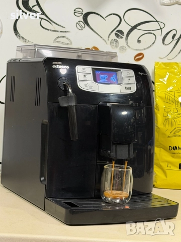 Кафемашина кафе автомат Saeco Philips INTELİA с гаранция, снимка 3 - Кафемашини - 52243448