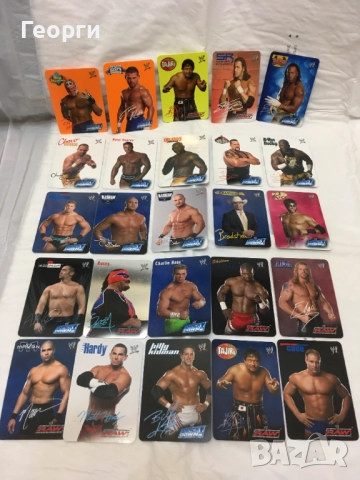 96 карти с кечисти (6 серии) WWE, WWF, WW, Smack Down, RAW, Wrestler кеч, снимка 2 - Колекции - 52467685