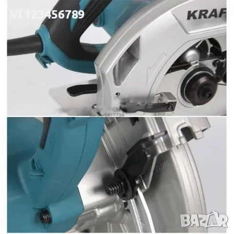 Ръчен циркуляр Kraftworld HS7000-185 mm 1200w, снимка 6 - Други инструменти - 50748866