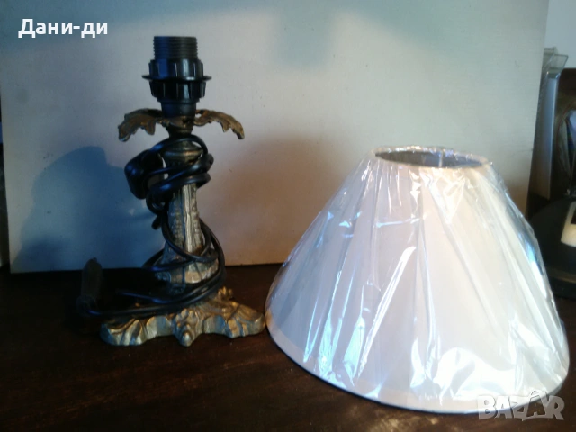 Месингови антикварни настолни ( нощни) лампи - чифт, снимка 6 - Настолни лампи - 54098398