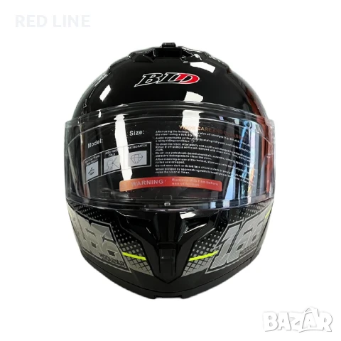 Mодуларна каска за мотор черно/неон, снимка 2 - Аксесоари и консумативи - 50809566