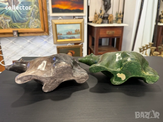 Чифт каменни полярни мечки. №7923, снимка 5 - Антикварни и старинни предмети - 53731278