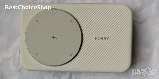 RORRY 10000mAh магнитна външна батерия, безжична зарядна станция, снимка 7 - Външни батерии - 53399264