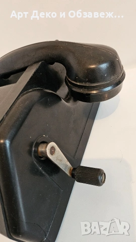 Стар бакелитен телефон, снимка 2 - Антикварни и старинни предмети - 53973564