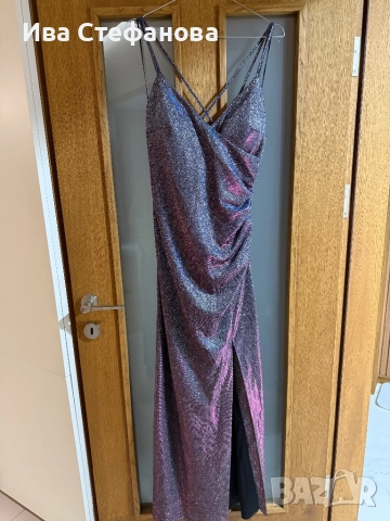 Нова дълга бална за бал абитуриентска рокля парти коктейлна официална хамелион рокля, снимка 3 - Рокли - 52778615