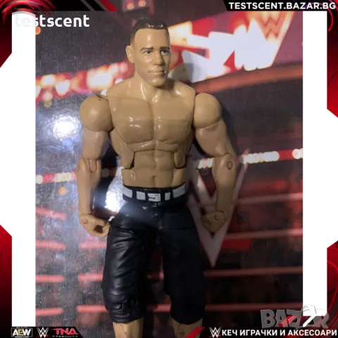 Екшън фигура WWE John Cena Джон Сина Mattel Elite Black Jorts figure играчка, снимка 1 - Колекции - 48438285