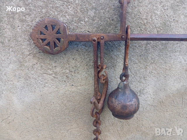 Османски кантар с топуз в Оки кована брадва и кука, снимка 5 - Антикварни и старинни предмети - 52263612