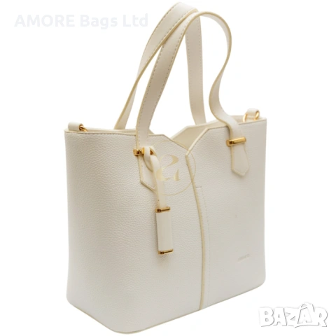 Класическа дамска чанта AMORE Aurora - White, снимка 2 - Чанти - 53585147