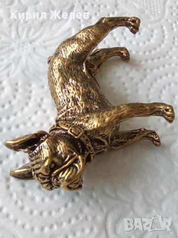 Бронзова фигурка на френски булдог 52529, снимка 5 - Антикварни и старинни предмети - 52730713