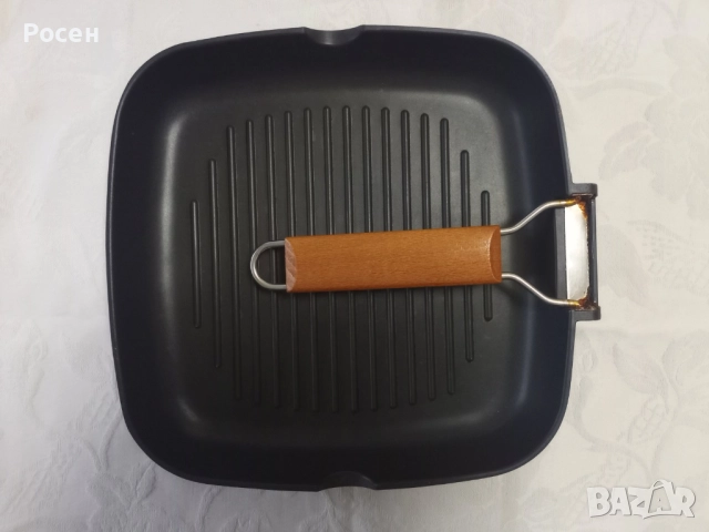 Тиган грил лят алуминий 24см  - 18 лв., снимка 2 - Съдове за готвене - 52187025