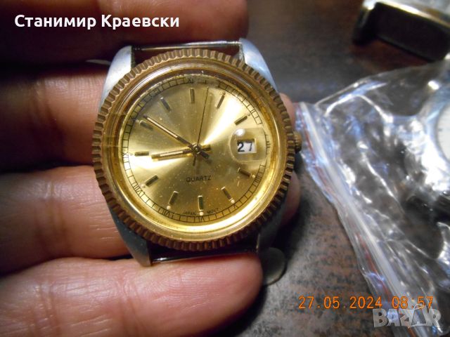 No name watch gold plate dial color - vintage 89, снимка 1 - Други ценни предмети - 46112579
