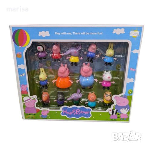 Фигури семейство Peppa Pig герои 14 броя, комплект 49390, снимка 1 - Фигурки - 46670446