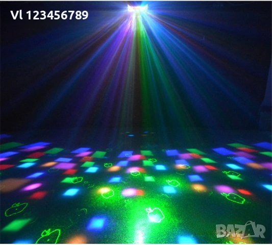 Мощна LED лазерна светкавица диско двойна пеперуда светлина , снимка 8 - Други - 53753105