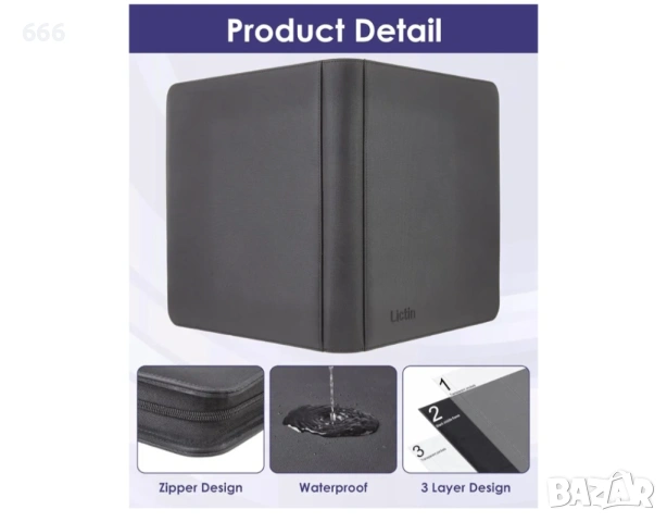 Албум за колекционерски картички Lictin, папка за карти с 576 джоба, снимка 6 - Други стоки за дома - 54182740