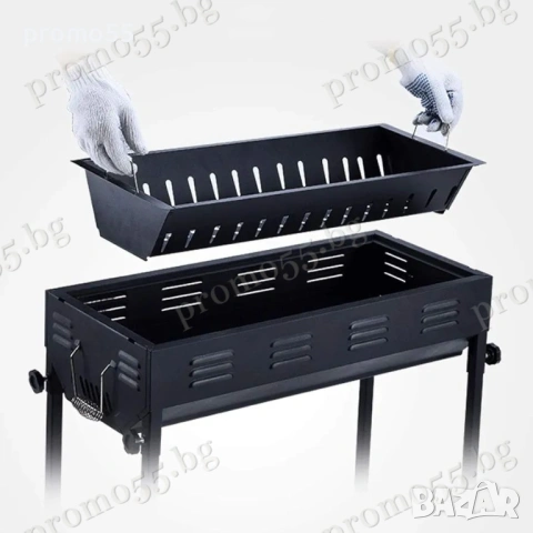 Преносимо Барбекю на Дървени Въглища за Двор, Градина, Пикник, снимка 5 - Барбекюта - 53882837