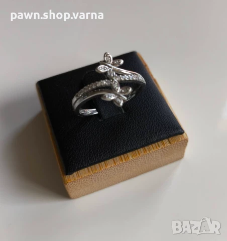 Нов сребърен пръстен 925 с фианити – размер 18 мм, снимка 6 - Пръстени - 51408882