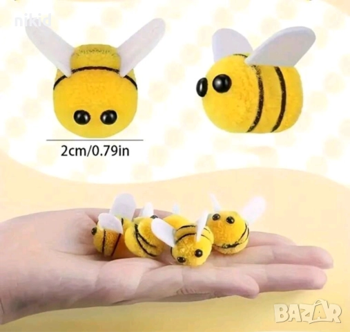 Мини пчела пчели плюшени за украса декорация , снимка 4 - Други - 52999030