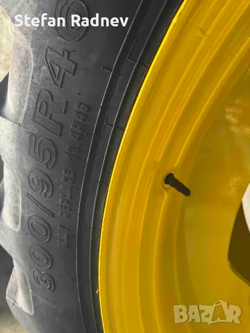 Комплект 4 бр. тесни гуми с джанти за редови обработки - John Deere (300/95-46 - 270/95-32) - N01929, снимка 2 - Селскостопанска техника - 49789379