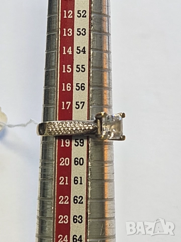 Дамски пръстен, бяло злато 585/14к 3.34гр, снимка 2 - Пръстени - 51531429