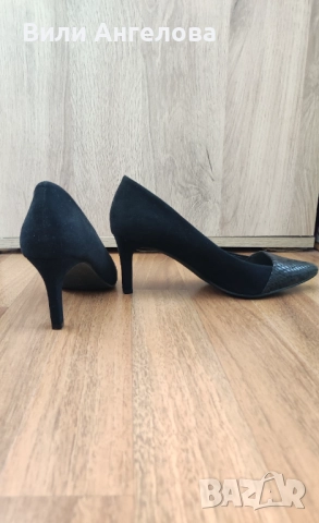 Дамски елегантни обувки- велур, снимка 2 - Дамски обувки на ток - 51665126