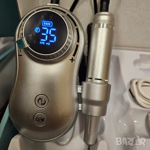 Пила сива, с много аксесоари, за сваляне на геллак, с гюлотина, снимка 8 - Продукти за маникюр - 50748512