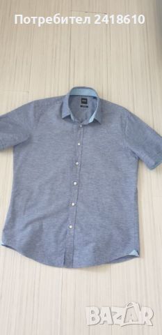 Hugo Boss Luka_2 Pique Cotton/Len Regular Fit Mens Size L НОВО! ОРИГИНАЛНА Риза!, снимка 4 - Ризи - 46780091