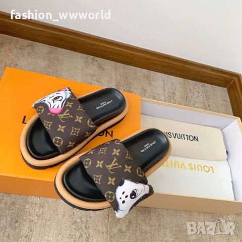 дамски чехли LOUIS VUITTON-реплика, снимка 3 - Чехли - 46402265