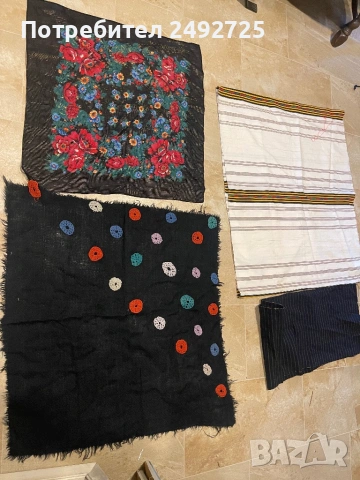 Престилки забрадки шалове чанти платове ръчно тъкани стари, снимка 2 - Антикварни и старинни предмети - 51532523