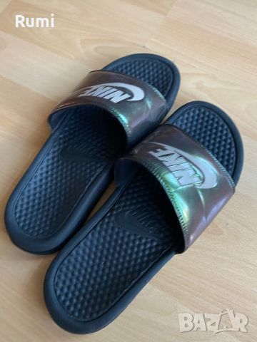 Оригинални дамски чехли Nike Benassi Just Do It Print Slide! 39 н, снимка 6 - Чехли - 46317052