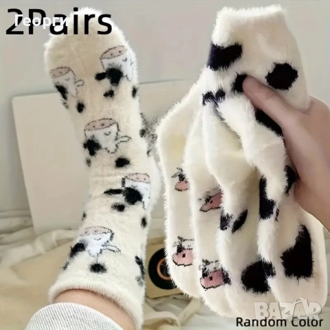 плюшени чорапи, снимка 5 - Дамски чорапи - 52160452