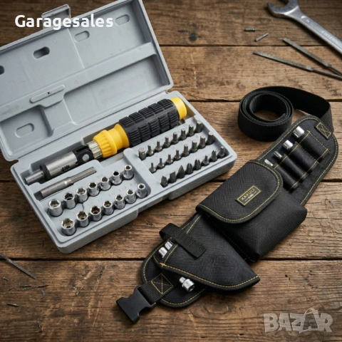 Комплект инструменти AIWA в кутия 41 части + Подарък Многофункционална работна чанта за инструменти 
