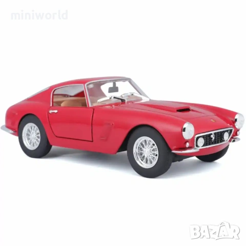 Ferrari 250 GT Berlinetta Passo Corto - мащаб 1:24 на bBurago моделът е нов в кутия, снимка 2 - Колекции - 54280440