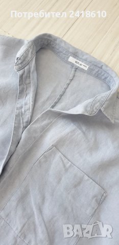 Replay Essentials Лен / Womens Shirtdress Oversize Size S /XS  ОРИГИНАЛ! Дамска Ленена Рокля!, снимка 5 - Рокли - 50697437