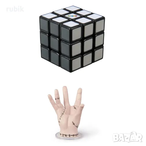 Оригинален магически пъзел Rubik’s Greyscale Wednesday Cube 3x3x3 - С цветни пластини, снимка 2 - Игри и пъзели - 44996562