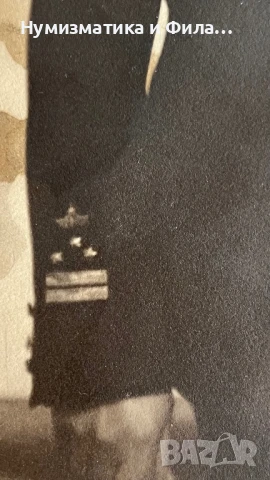 Царска снимка на военно морски офицер с ордени-1937, снимка 3 - Антикварни и старинни предмети - 50605242