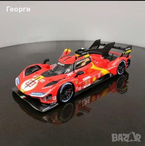 Модел Ferrari 499P Le Man Ферари Бураго количка 1:24, снимка 4 - Коли, камиони, мотори, писти - 46722042