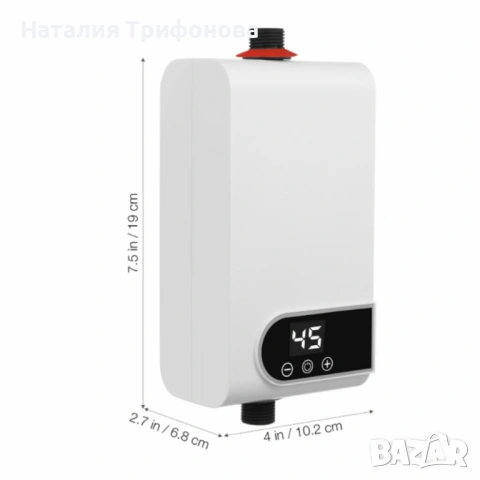 Проточен бойлер 3500W с дигитален дисплей – Моментална топла вода без чакане, снимка 5 - Бойлери - 54093157