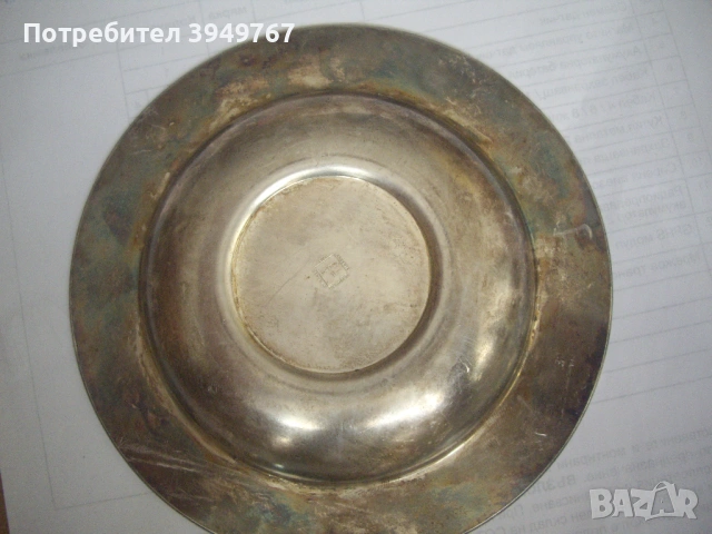 Стар посребрен пепелник., снимка 3 - Други ценни предмети - 53692285