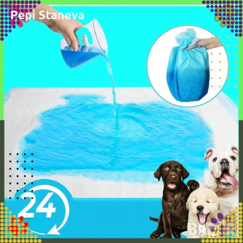 Хигиенни пелени-подложки за кучета XL 40х60 см – силно абсорбиращи и непромокаеми 100 броя, снимка 3 - За кучета - 53379768