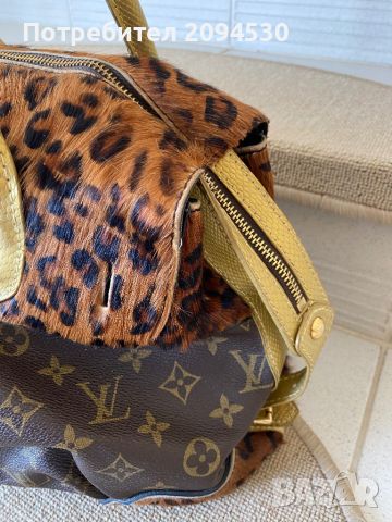 Естествен косъм и кожа ,чанта Louis Vuitton , снимка 3 - Чанти - 45912475