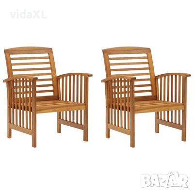 vidaXL Градински столове, 2 бр, акация масив*SKU:310256, снимка 1 - Градински мебели, декорация  - 45794882