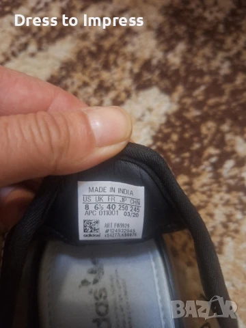 Черни прозрачни маратонки Adidas 40, снимка 2 - Маратонки - 50992168