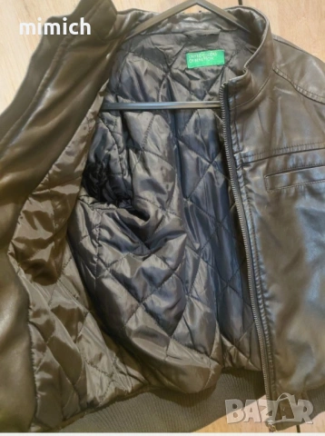 Преходно кожено яке Benetton, снимка 4 - Детски якета и елеци - 53990848