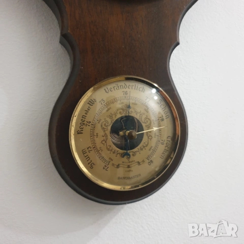 Голям барометър,термометър,влагометър и часовник, снимка 7 - Антикварни и старинни предмети - 53022916