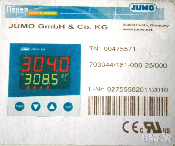 JUMO dTRON 304 Програмируем PID контролер, Temperature Controller, 96 x 96 (1/4 DIN)mm 1 (Analogue) , снимка 3 - Друга електроника - 52380650