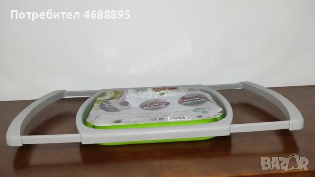 Сгъваема правоъгълна кошница за измиване и изцеждане на плодове и зеленчуци, снимка 5 - Други - 53664053