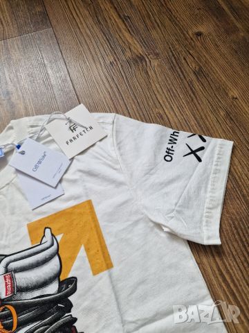 Страхотна мъжка тениска OFF WHITE нова с етикет  , размер XL/ L, , снимка 4 - Тениски - 45477471