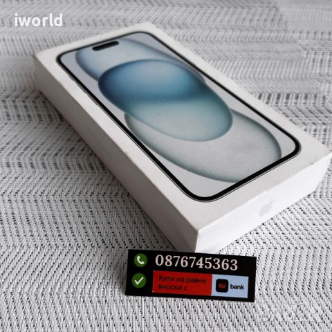 НЕРАЗПЕЧАТАН ❗️ iPhone 15 PLUS ❗️Лизинг от 62лв/м Blue ГАРАНЦИЯ❗️128гб